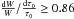 Mathematical equation: \hbox{$\frac {{\rm d}W}{W}/\frac {{\rm d}\tau _0}{\tau _0} \ge 0.86$}