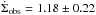 Mathematical equation: \hbox{$\dot{\Sigma}_{\rm obs} = 1.18 \pm 0.22$}