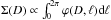 Mathematical equation: \hbox{$\Sigma(D) \propto \int_0^{2\pi} \varphi(D,\ell) \rd \ell$}