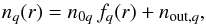 \begin{equation} n_q(r) = n_{0q}\,f_q(r) + n_{\mathrm{out},q}, \label{n_q} \end{equation}