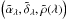 \hbox{$\left( \tilde{\alpha}_\lambda, \tilde{\delta}_\lambda, \tilde{\rho}(\lambda)\right)$}