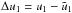 \hbox{$\Delta u_1 = u_1 - \tilde{u}_1$}