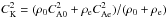 \hbox{$C^2_\mathrm{K} = (\rho_\mathrm{0} C^2_\mathrm{A0}+\rho_\mathrm{e} C^2_\mathrm{Ae})/(\rho_\mathrm{0}+\rho_\mathrm{e})$}