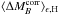 \hbox{$\langle\Delta M_B^{\rm corr}\rangle_{\rm \epsilon,H}$}
