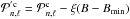\hbox{$\mathcal{P}^{'\rm c}_{n,\ell}=\mathcal{P}^{\rm c}_{n,\ell}-\xi(B-B_{\rm min})$}
