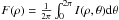 \hbox{$F(\rho)=\frac{1}{2\pi} \int_0^{2\pi}I(\rho,\theta){\rm d}\theta$}