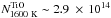 \hbox{$N_{1600~{\rm K}}^{\rm TiO} \sim 2.9~\times\, 10^{14}$}