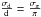 \hbox{$\frac{\sigma_{\rm d}}{\rm d}=\frac{\sigma_\pi}{\pi}$}