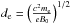 \hbox{$d_{\rm e}=\left(\frac{c^2 m_{\rm e}}{e B_0} \right)^{1/2}$}