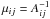 \hbox{$\mu_{ij} =A_{ij}^{-1}$}