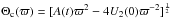 \hbox{$ \displaystyle \Theta_{\rm c}(\varpi)=[A(t)\varpi^2-4U_2(0)\varpi^{-2}]^{\frac12}$}