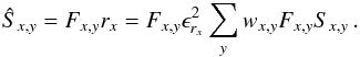 \hbox{$\mathrm{var}(S_{x,y})=\sigma_{x,y}^{2}=\frac{1}{w_{x.y}}$}