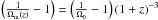 \hbox{$ \left( \frac{1}{\Omega_{\rm m}(z)} - 1 \right) = \left( \frac{1}{\Omega_0}-1 \right) (1+z)^{-3} $}