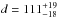 \hbox{$d=111^{+19}_{-18}~$}