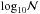 \hbox{$\mathrm{log}_\mathrm{10}\mathcal{N}$}
