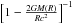 \hbox{$\left[1 - {2 G M(R)\over{R c^2}}\right]^{-1}$}