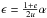 \hbox{$\e=\frac{1+e}{2u}\alpha$}