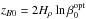 \hbox{$z_{B0}=2H_\rho\ln\beta_0^{\rm opt}$}