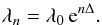 \appendix \setcounter{section}{1} \begin{equation} \lambda_n = \lambda_0\,{\rm e}^{n\Delta} . \label{eq:clnl} \end{equation}