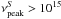 \hbox{$\nu^S _\mathrm{peak} > 10^{15}$}