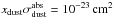 \hbox{$x_\mathrm{dust}\sigma^\text{abs}_\mathrm{dust} = 10^{-23}\,\mathrm{cm^2}$}