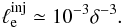 \begin{eqnarray} \linj \simeq 10^{-3} \delta^{-3}. \end{eqnarray}