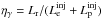 \hbox{$\eta_{\gamma} = L_{\rm r}/ (L_{\rm e}^{\rm inj} + L_{\rm p}^{\rm inj})$}
