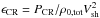 \hbox{$\epsCR=\PCR/\rhoztot\Vsh^{2}$}