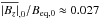 \hbox{$\overline{|B_z|}_{\rm ,0}/B_{\rm eq, 0} \approx 0.027$}