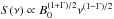 \hbox{$S(\nu) \propto B_0^{(1+\Gamma)/2} \nu^{(1-\Gamma)/2}$}