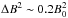 \hbox{$\Delta B^2 \sim 0.2 B^2_0$}