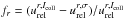 \hbox{$f_{r}= (u_{\rm rel}^{r,I_{\rm coll}}-u_{\rm rel}^{r,\sigma})/u_{\rm rel}^{r,I_{\rm coll}}$}