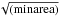 \hbox{$\sqrt{(\rm minarea)}$}