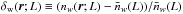 \hbox{$\delta_{\rm w}(\vr;L)\equiv (n_{w}(\vr;L)-\bar{n}_{w}(L))/\bar{n}_{w}(L)$}