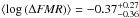 \hbox{$ \langle \log{(\Delta {\it FMR})}\rangle = -0.37 _{-0.36}^{+0.27}$}