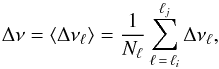 \begin{equation} \lsep=\alsepl = \frac{1}{N_{\ell}}\sum_{\ell\,=\,\ell_i}^{\ell_j} \lsepl, \label{eq:votadef_alsep} \end{equation}