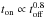\hbox{$\eton \propto \etoff^{0.8}$}