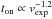 \hbox{$\eton \propto \evexp^{-1.2}$}