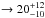 \hbox{$\rightarrow 20^{+12}_{-10}$}