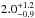 \hbox{$2.0^{+1.2}_{-0.9}$}