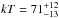 \hbox{$kT = 71^{+12}_{-13}$}