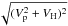 \hbox{$\sqrt{(V_{\rm p}^{2}+V_{\rm H})^{2}}$}