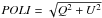 \hbox{$POLI=\sqrt{Q^{2}+U^{2}}$}