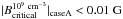 \hbox{$|B_{\rm{critical}}^{10^9~\rm{cm^{-3}}}|_{\rm{case A}}<0.01~\rm{G}$}