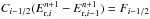 \hbox{$C_{i-1/2}(E^{n+1}_{\mathrm{r},i}-E^{n+1}_{\mathrm{r},i-1}) = F_{i-1/2}$}