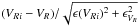 \hbox{$(\Vr_{i} - \Vr) / \sqrt{\epsilon(\Vr_{i})^2+\epsilon_{\Vr}^2}$}