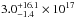 \hbox{$3.0_{-1.4}^{+16.1}\times 10^{17}$}