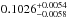 \hbox{$0.1026^{+0.0054}_{-0.0058}$}