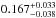 \hbox{$0.167^{+0.033}_{-0.038}$}