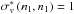\hbox{$\sigma_v^{*}\,(n_1,n_1) = 1$}